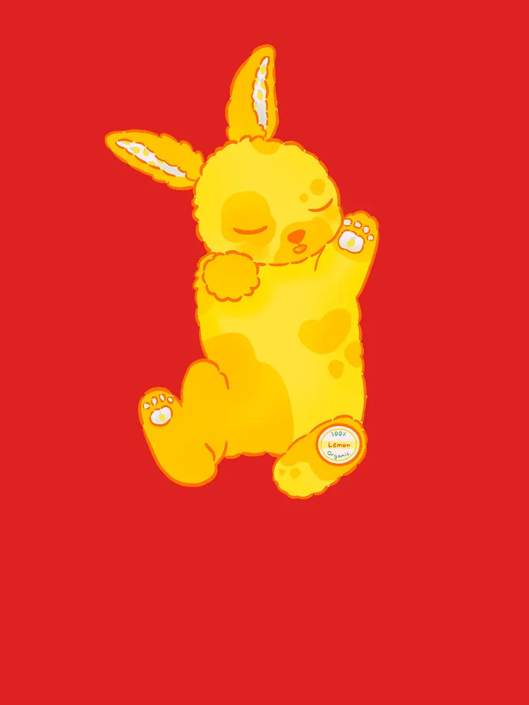 Sleepy Lemon Bunny – Cute Pastel Kawaii Animal Art Classic T-Shirt
