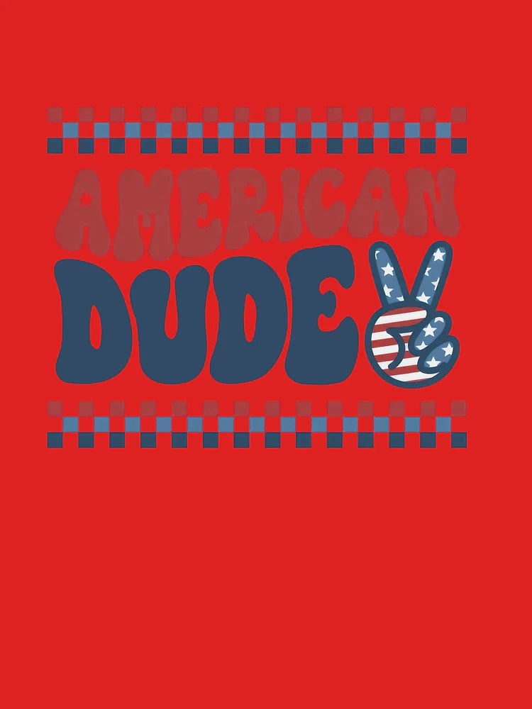American Dude Boy Bubble Fourth Of July Patriotic Classic T-Shirt