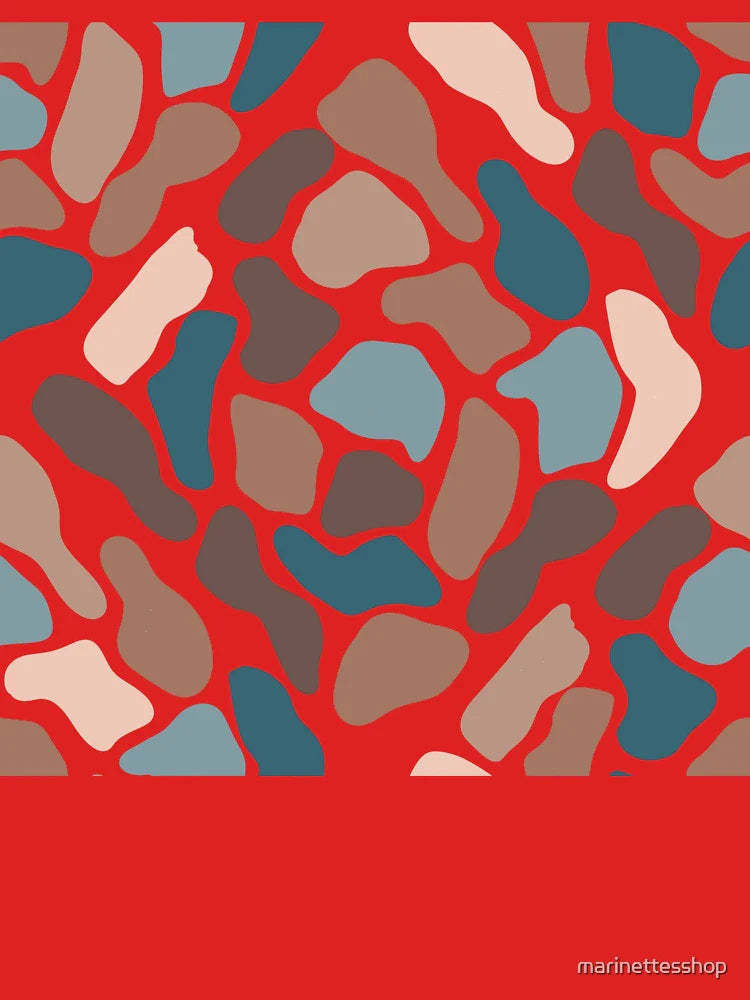 Abstract fluid shapes in browns and blues Classic T-Shirt