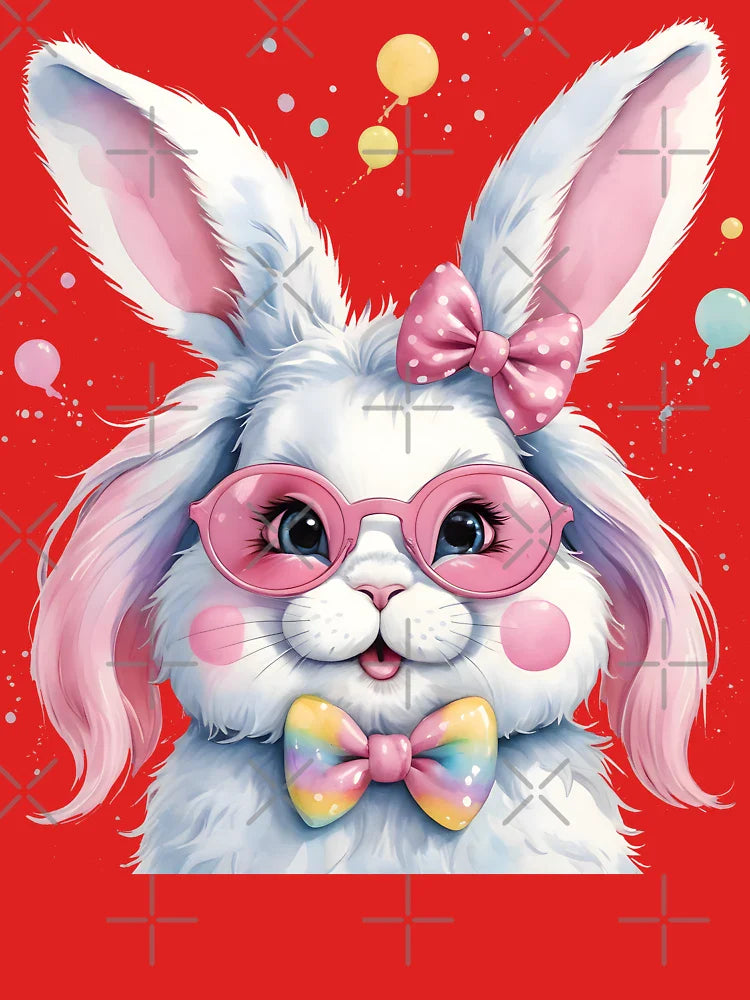 Adorable Bunny with Glasses and Bow Classic T-Shirt