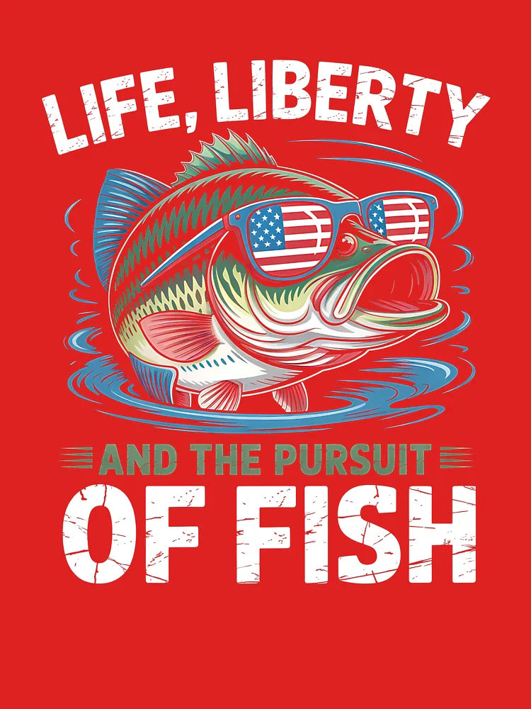 Bass Fish Fishing 4th Of July Fish American Flag Bass Dad Classic T-Shirt
