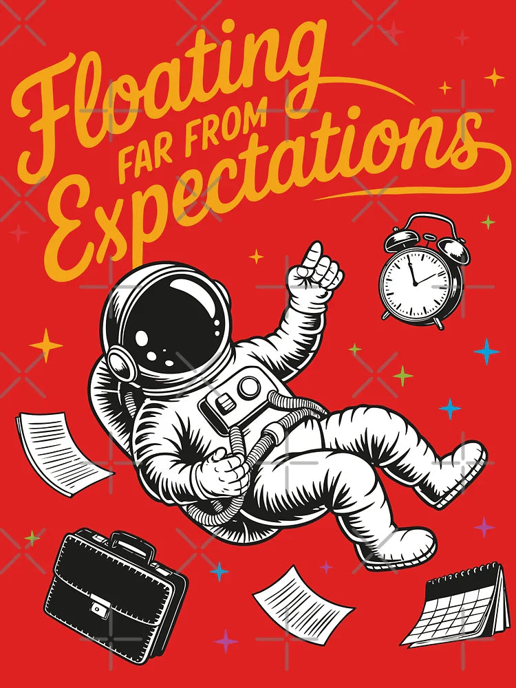 Floating Far from Expectations – Space-Themed Art for the Neurodivergent & Overwhelmed Classic T-Shirt