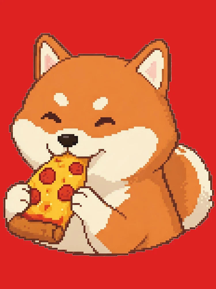 Pixel Shiba Pizza Party Classic T-Shirt