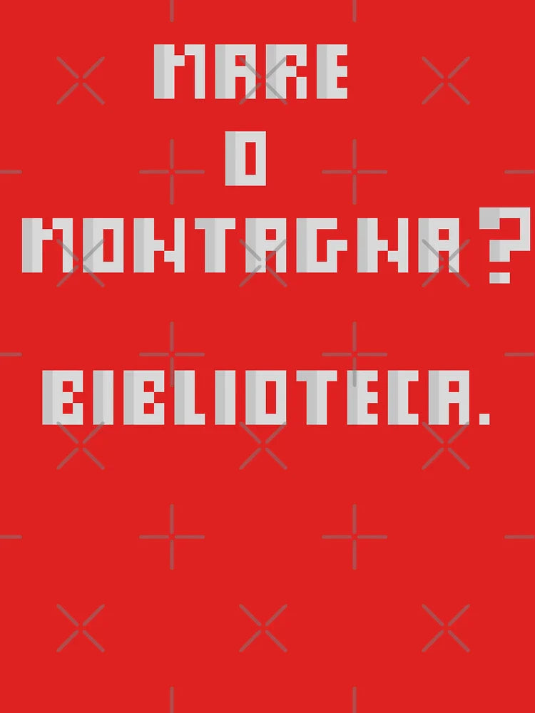 Mare o Montagna? Biblioteca. â€“ Pixel Art Design Classic T-Shirt