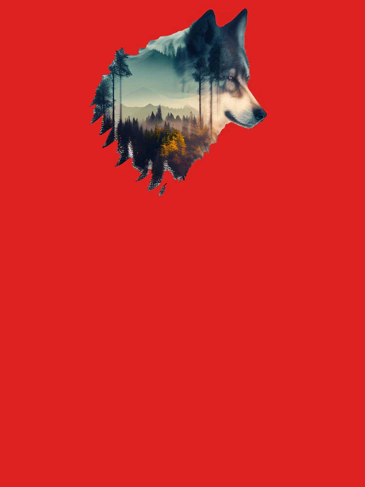 Mystic Wolf Wilderness - Double Exposure Art Classic T-Shirt