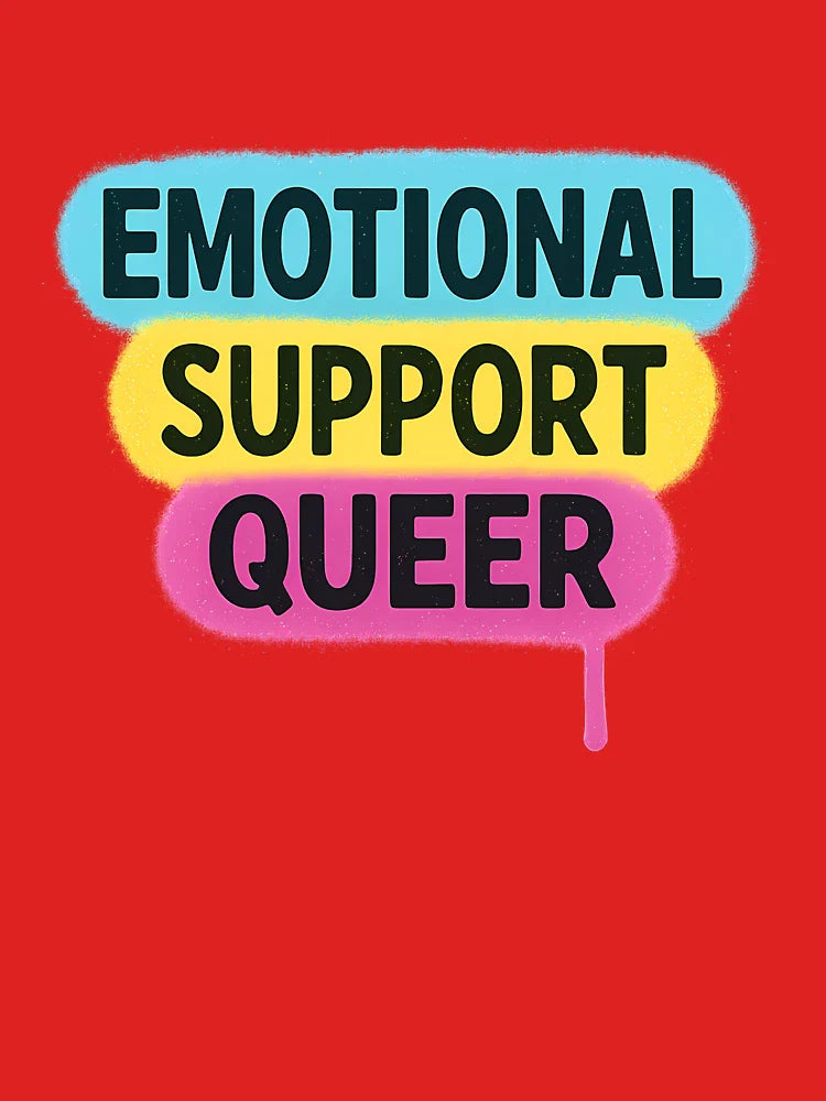 Emotional Support Queer â€“ Vibrant Pride Design Classic T-Shirt