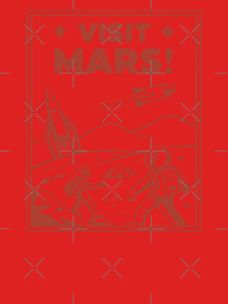Visit Mars Retro Space Travel Poster Classic T-Shirt
