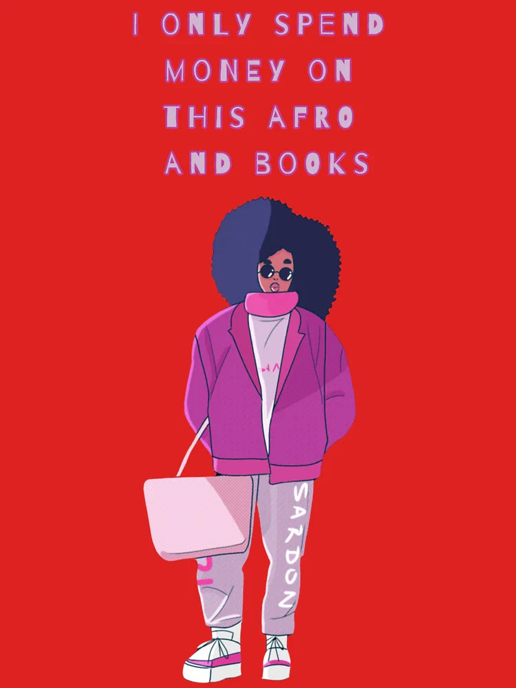 Afro Book Nerd Classic T-Shirt