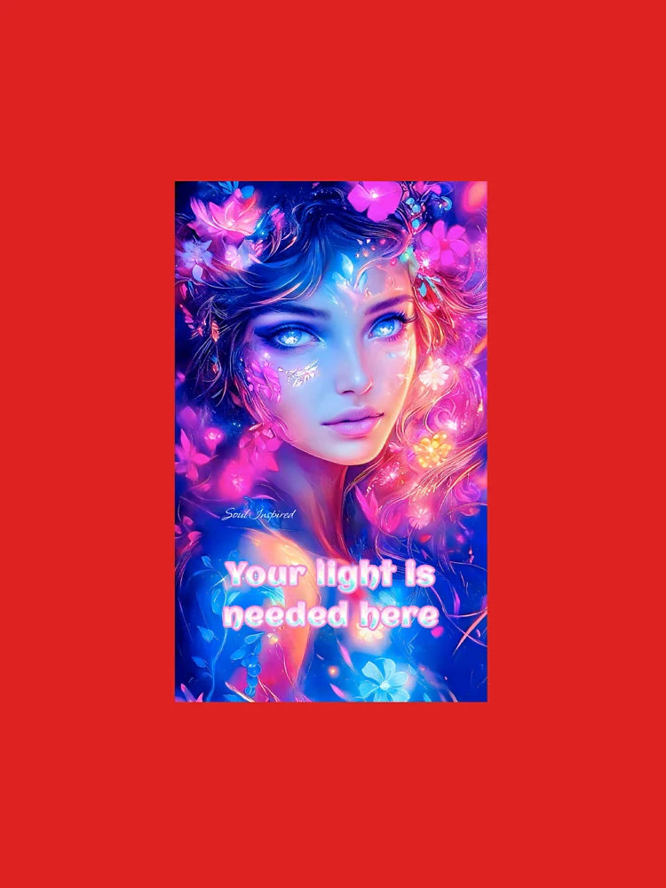 Digital Art with Inspirational Quote Classic T-Shirt