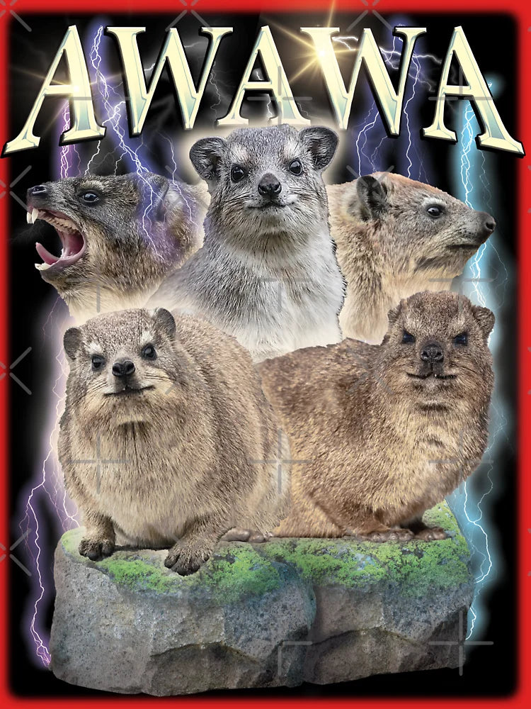 The Hyrax AWAWA Retro Vintage design Classic T-Shirt