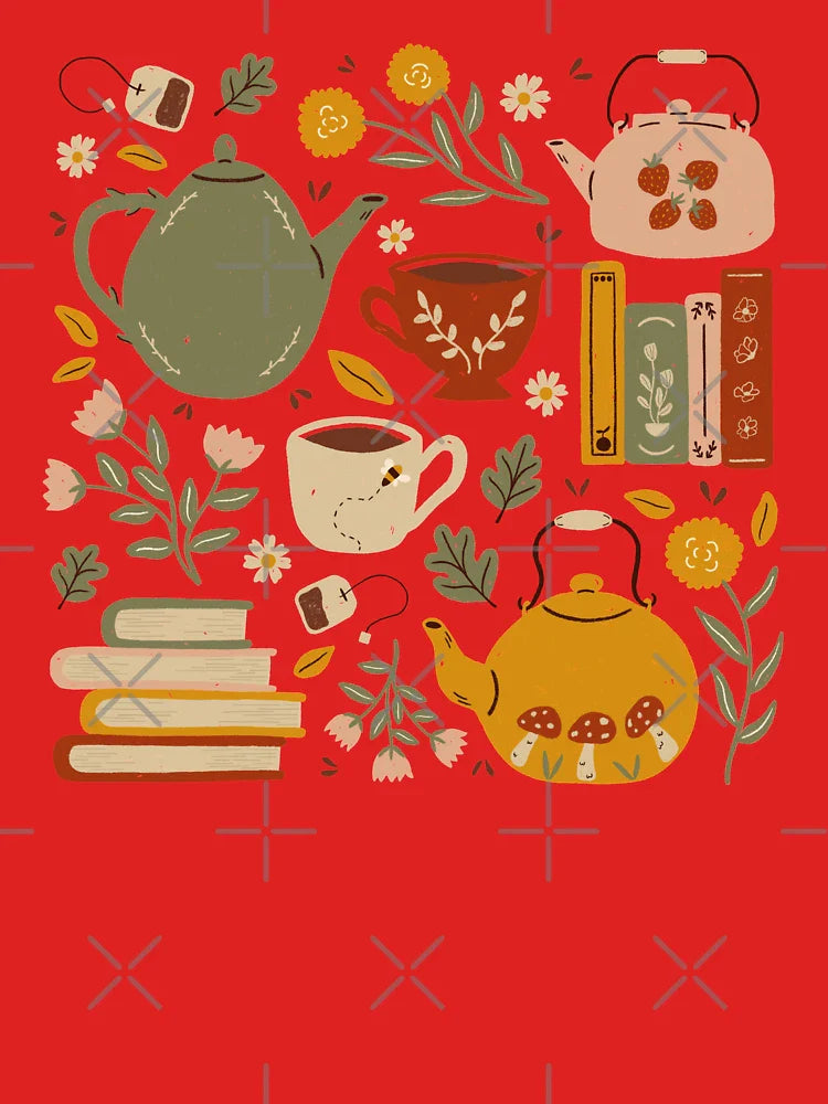 Flowery Books and Tea Classic T-Shirt