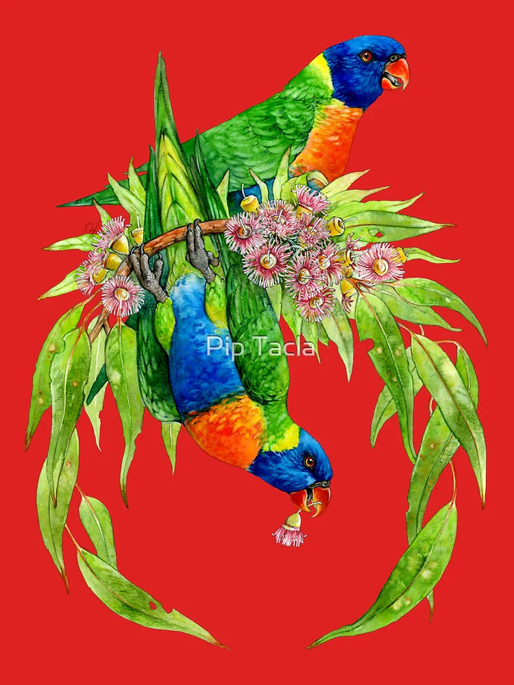 Rainbow Lorikeets Native Wreath Classic T-Shirt