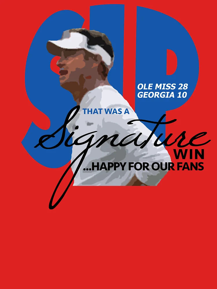 Signature Ole Miss Win Over Georgia Classic T-Shirt