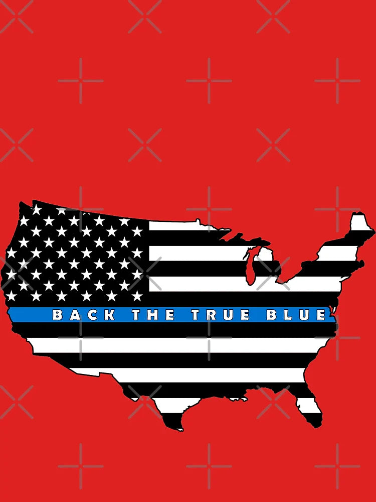 American Flag Continent Outline Back The True Blue Classic T-Shirt