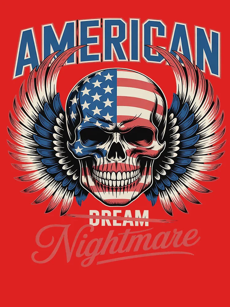 American Flag Nightmares Funny Skeleton Usa Classic T-Shirt