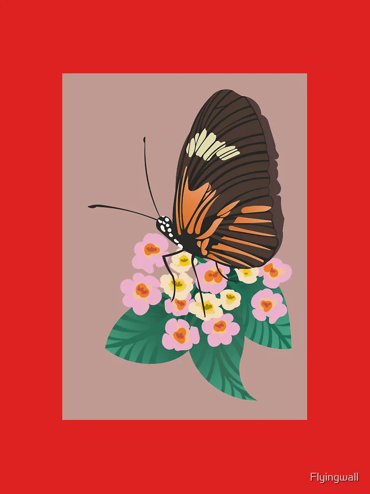 Butterfly on flowers Classic T-Shirt