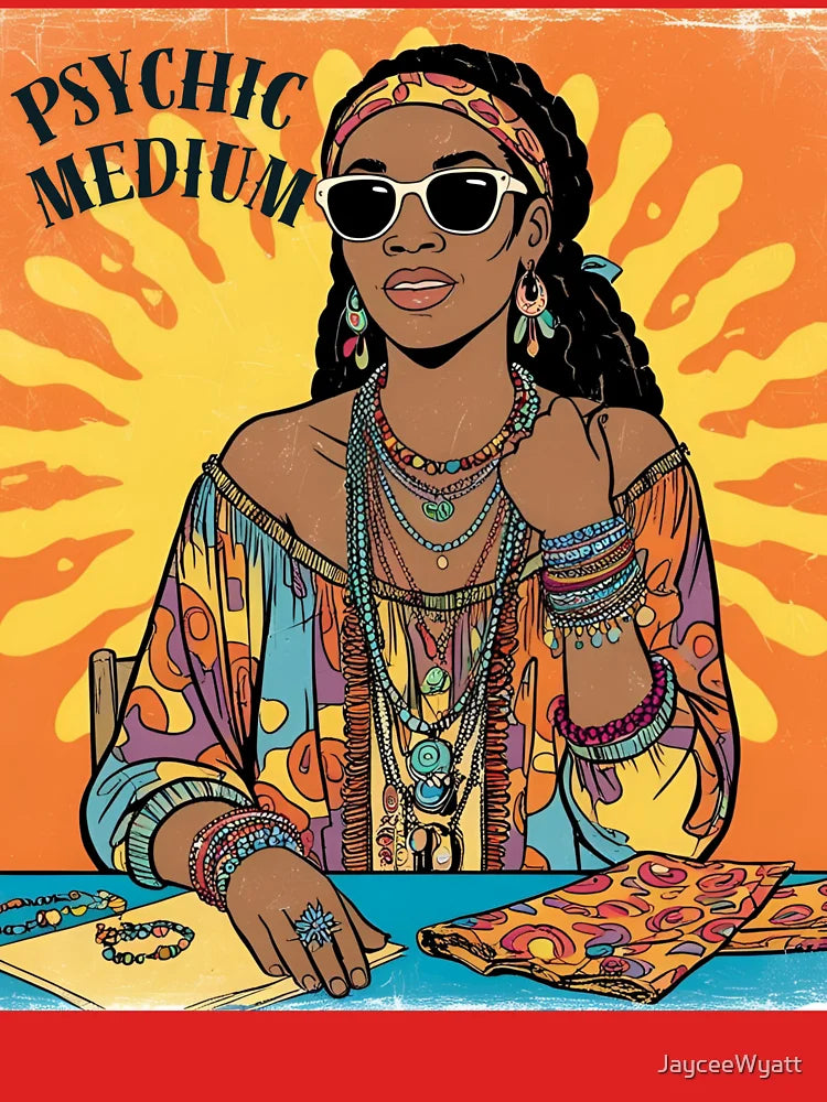 Hippie Boho African American Woman: Psychic Medium Classic T-Shirt