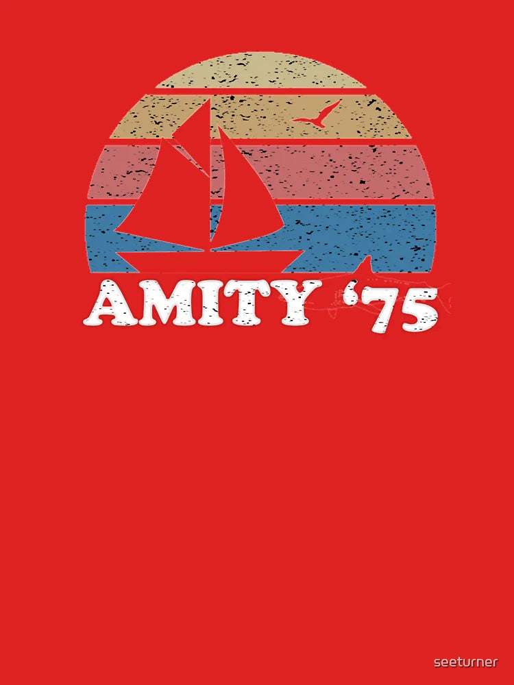 Amity '75 - The Summer of Great White Shark Jaws Classic T-Shirt