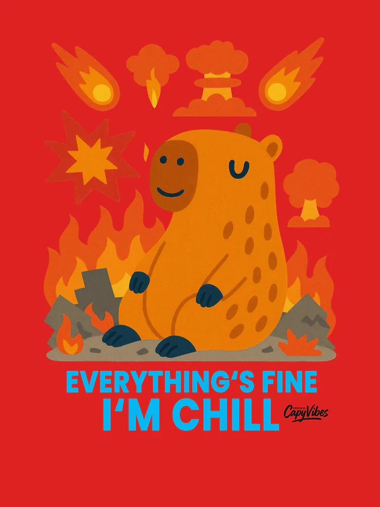 Everything's Fine I'm Chill: Apocalypse Capybara Classic T-Shirt