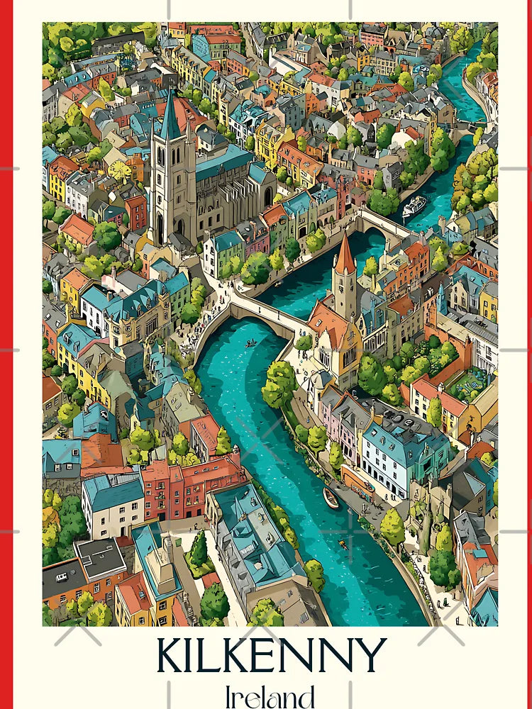 Kilkenny Poster – Medieval Maze & Castle at the Center Classic T-Shirt