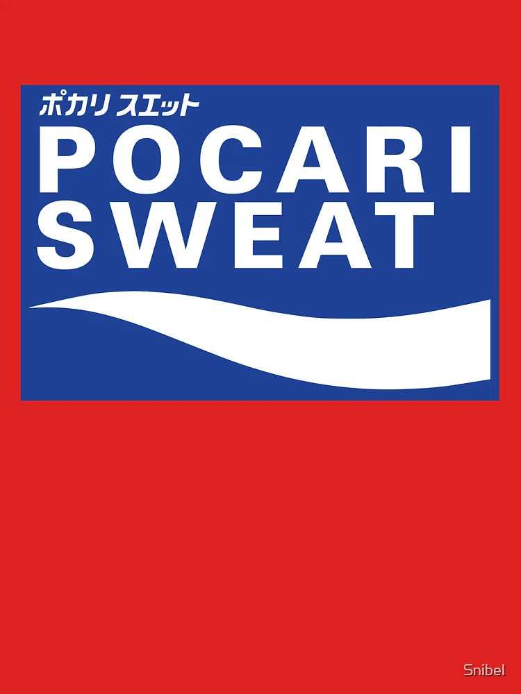 POCARI SWEAT on blue background Classic T-Shirt