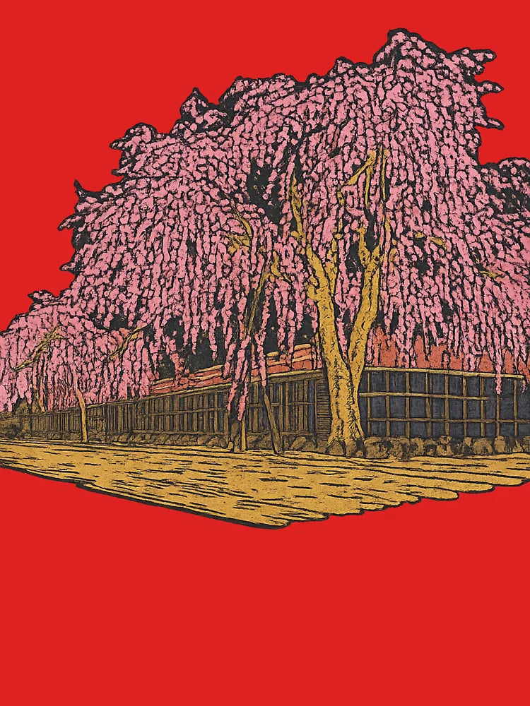 Kakunodate Weeping Cherry Blossoms | Retro Spring Elegance - Historic Samurai District Classic T-Shirt