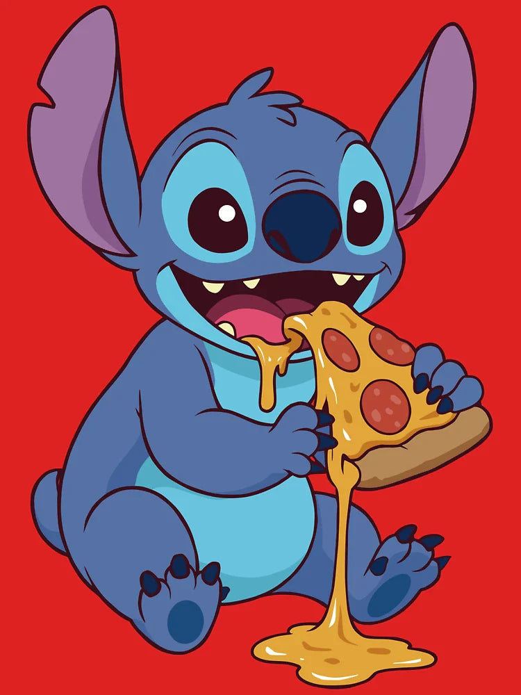 Hungry Alien Eating Pizza Classic T-Shirt
