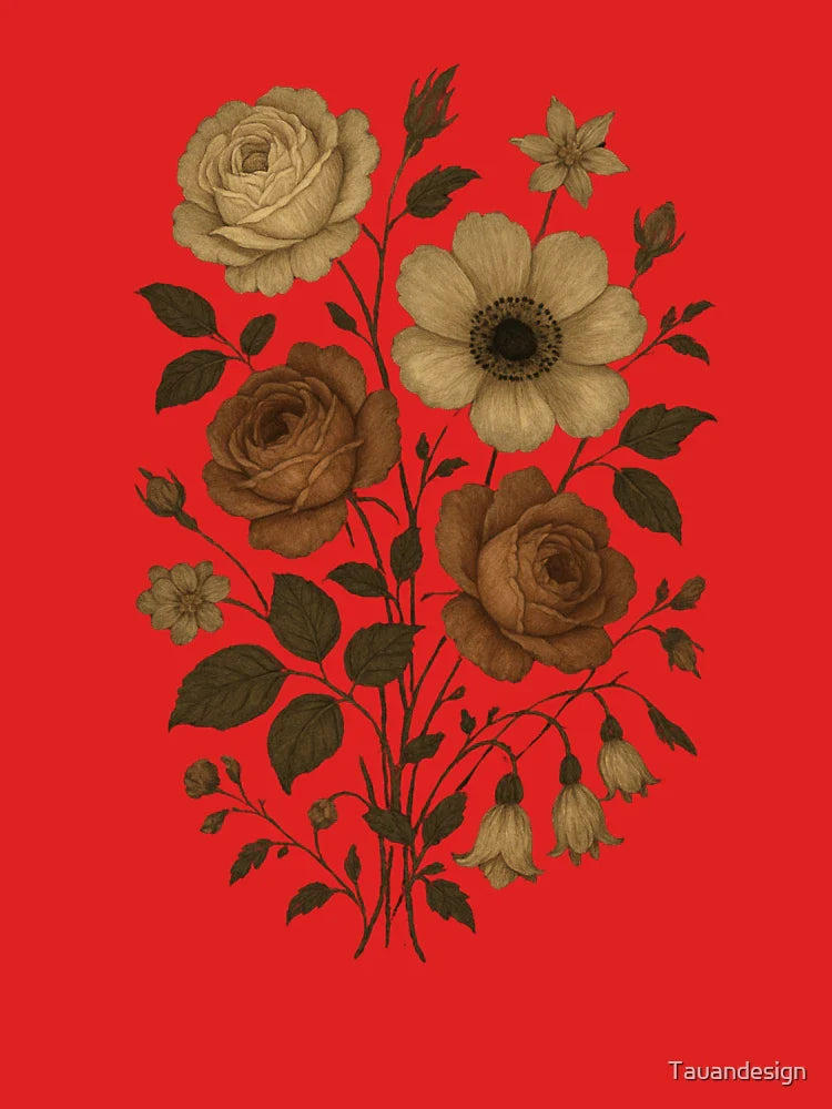Dark Flowers Vintage Delicate Classic T-Shirt