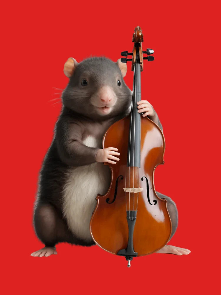 Adorable Mole Playing the Contrabass – Cartoon Style Classic T-Shirt