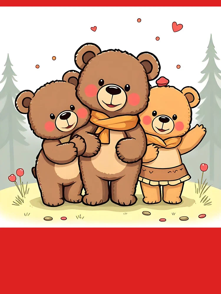 Cute Chibi Bear T-Shirt – Kawaii Anime Animal Graphic Tee for Kids & Adults Classic T-Shirt