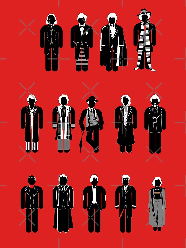 All 14 Doctor Whos (including the War Doctor) Classic T-Shirt
