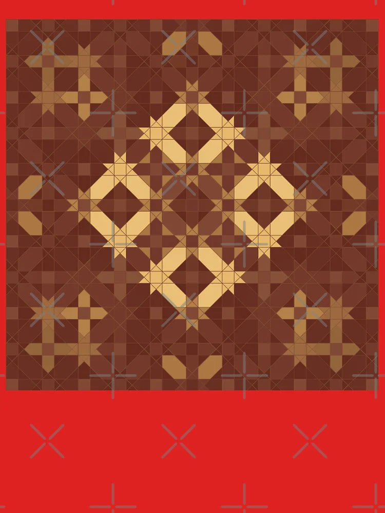 Brown and Gold Mosaic with Arabesque Geometry Classic T-Shirt