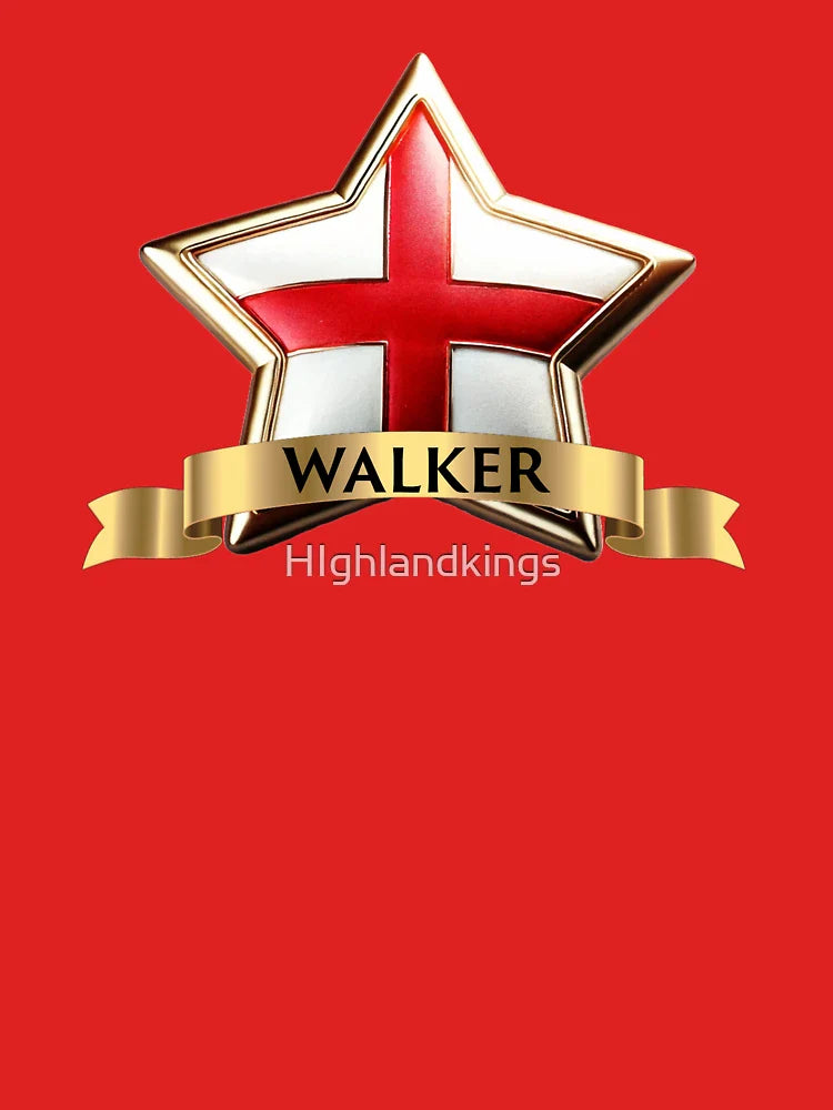 Walker Family Star Emblem  England Crest with Banner Classic T-Shirt