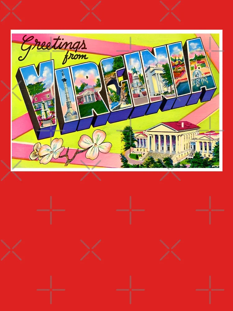 Retro Virginia Travel Poster Design Classic T-Shirt