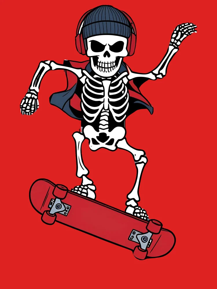 Skater Skeleton in Alleyway Classic T-Shirt
