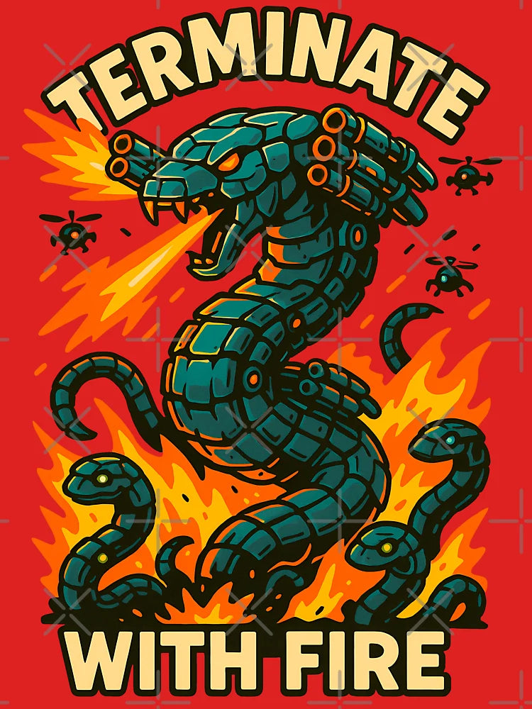 Terminate With Fire Mecha Monsters Classic T-Shirt