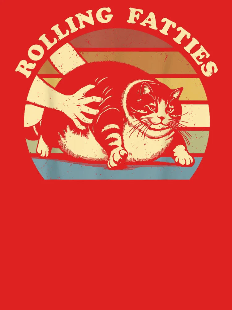Rolling Fatties Cat Mom Dad Cute Fatty  Classic T-Shirt