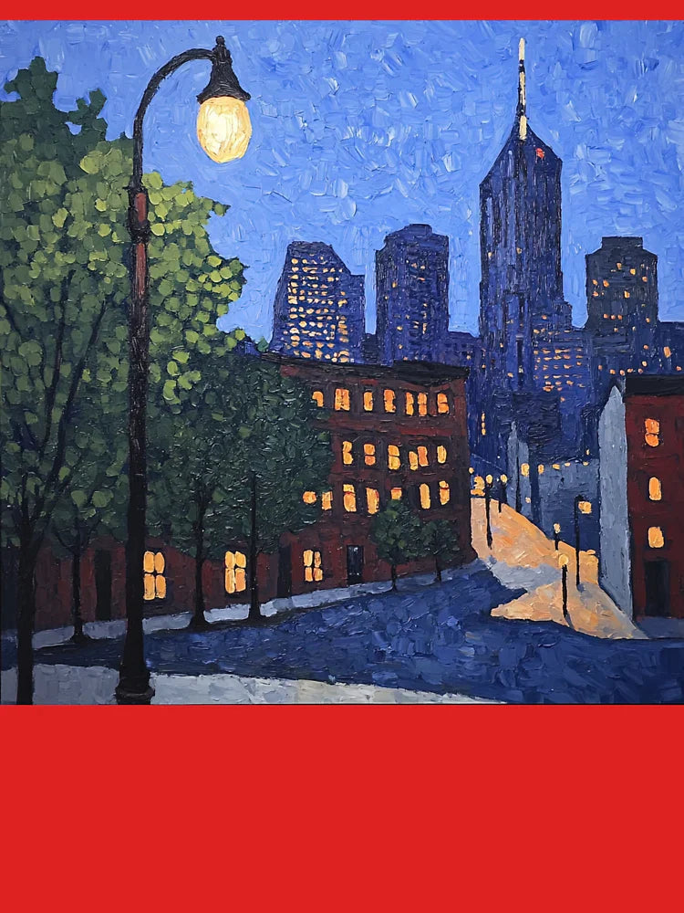 Nashville | Post-impressionist painting style Classic T-Shirt