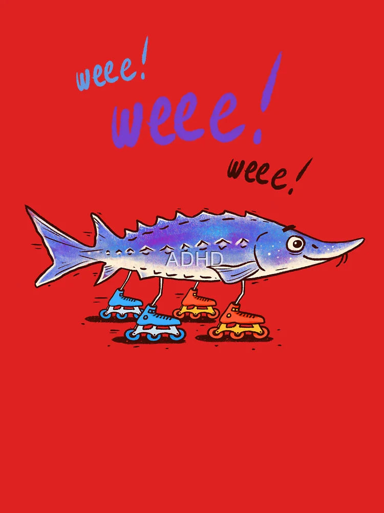 Roller blader sturgeon fish Classic T-Shirt