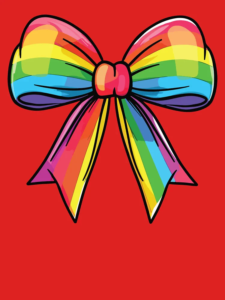 Lgbtq rainbow colors bow  Classic T-Shirt