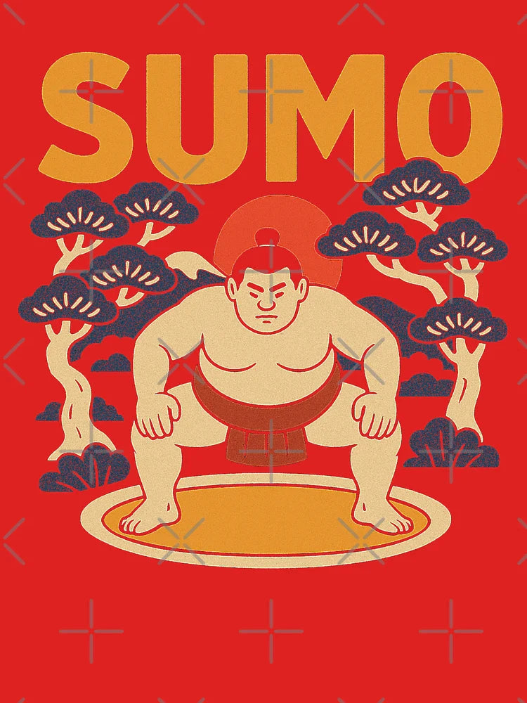 Vintage Japanese Sumo Wrestler in Dohyo Ring Classic T-Shirt