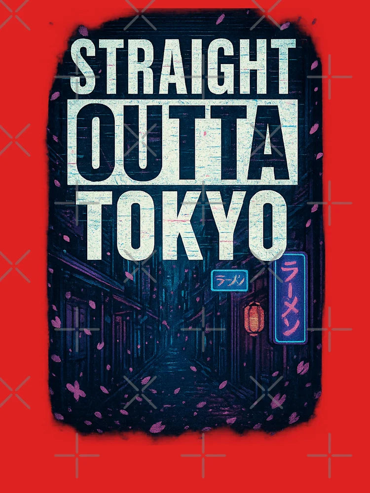Straight Outta Tokyo – Neon Glitch Classic T-Shirt