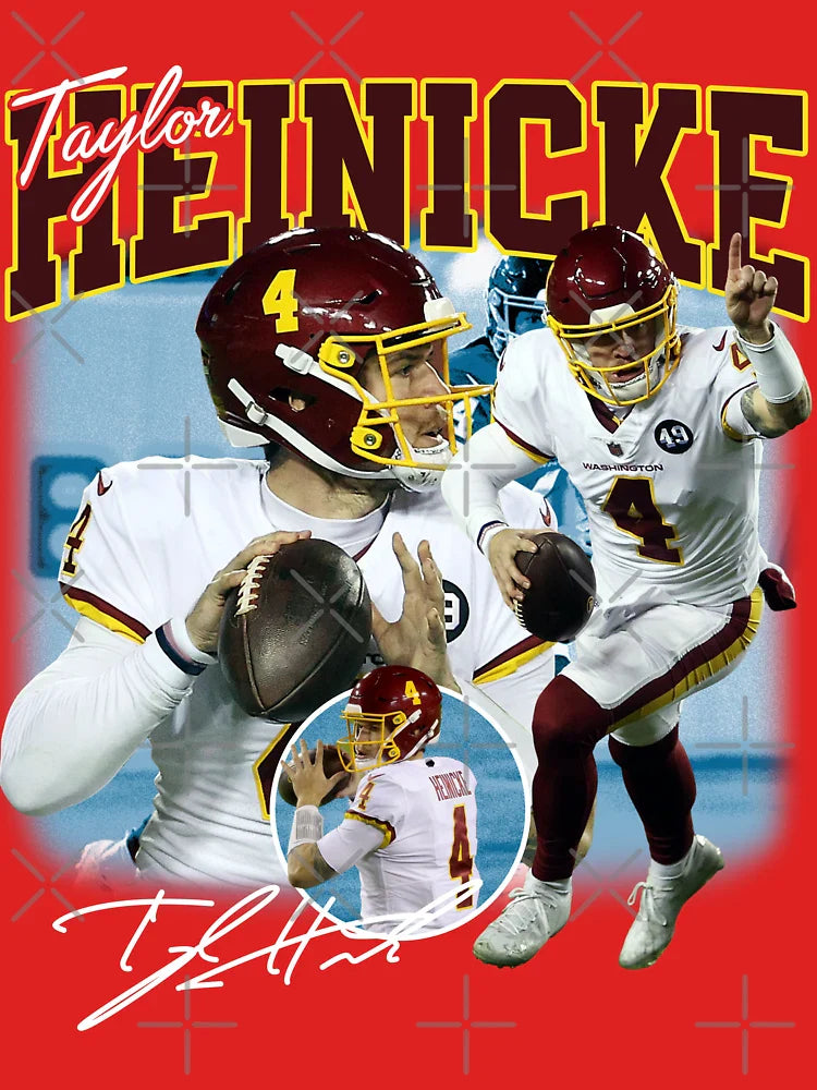Taylor Heinicke Football Signature Vintage Retro 80s 90s Bootleg Rap Style Classic T-Shirt