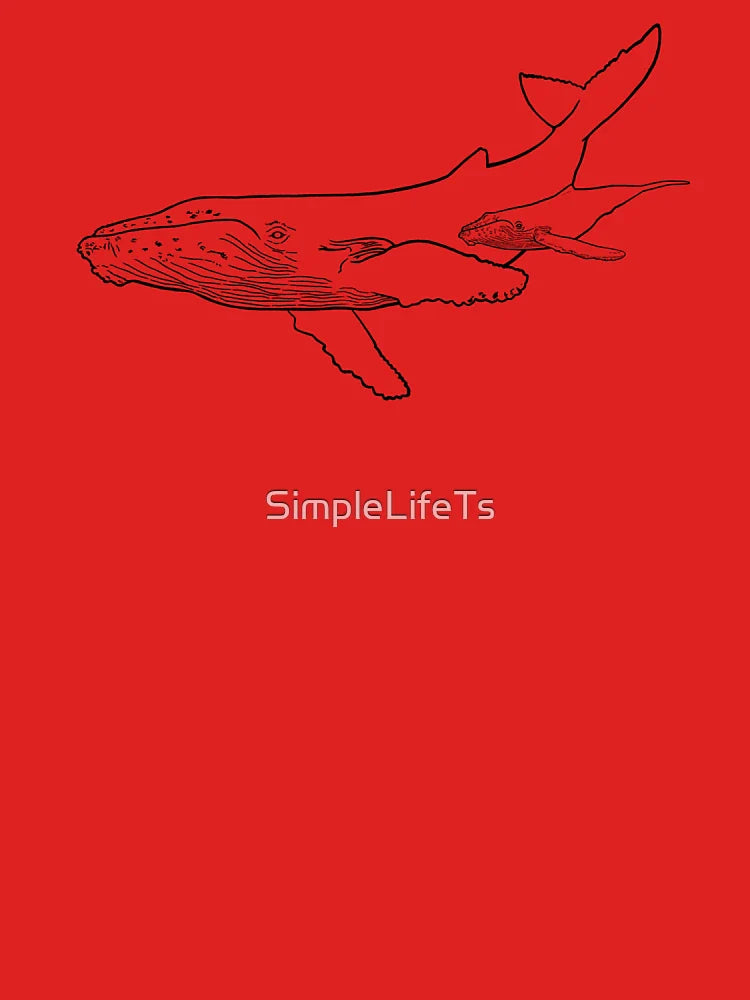 Mama humpback whale and her baby, making their way through life Classic T-Shirt