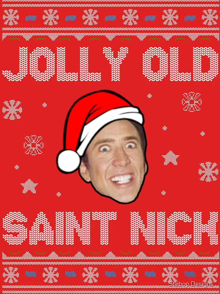 Jolly Old Saint Nick Nicolas Cage Christmas Classic T-Shirt
