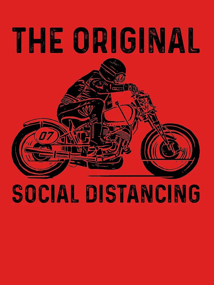 Motorcycle The Original Social Distancing - Funny Best Gift Ideas Motorcycle Lover Classic T-Shirt