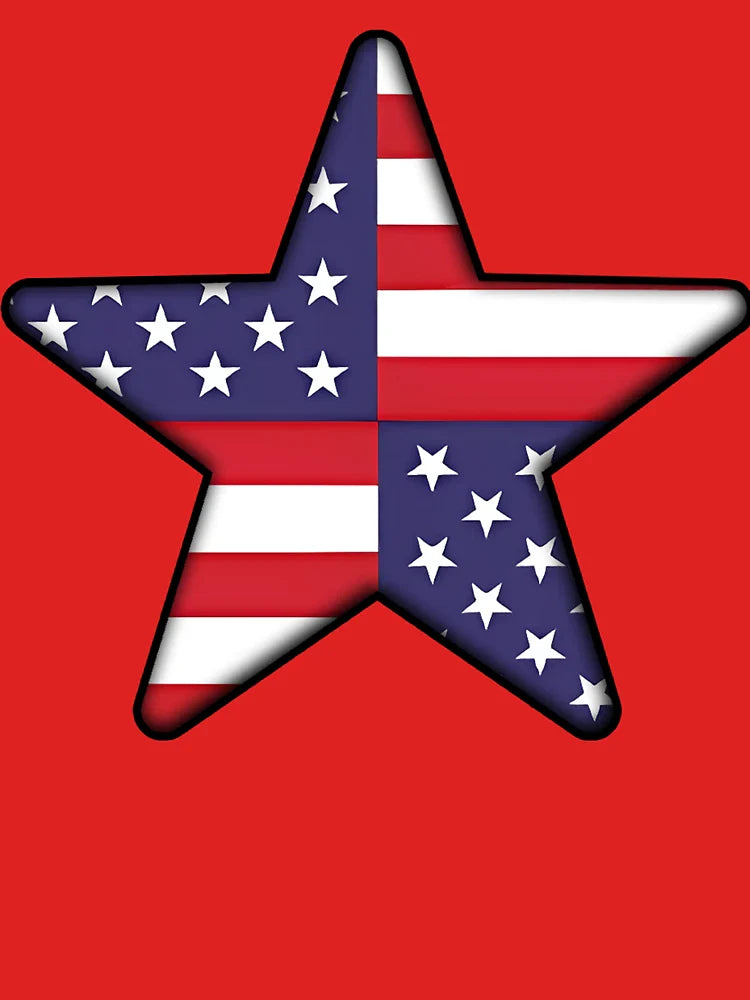 Star-Shaped US Flag For Fourth Of July Classic T-Shirt
