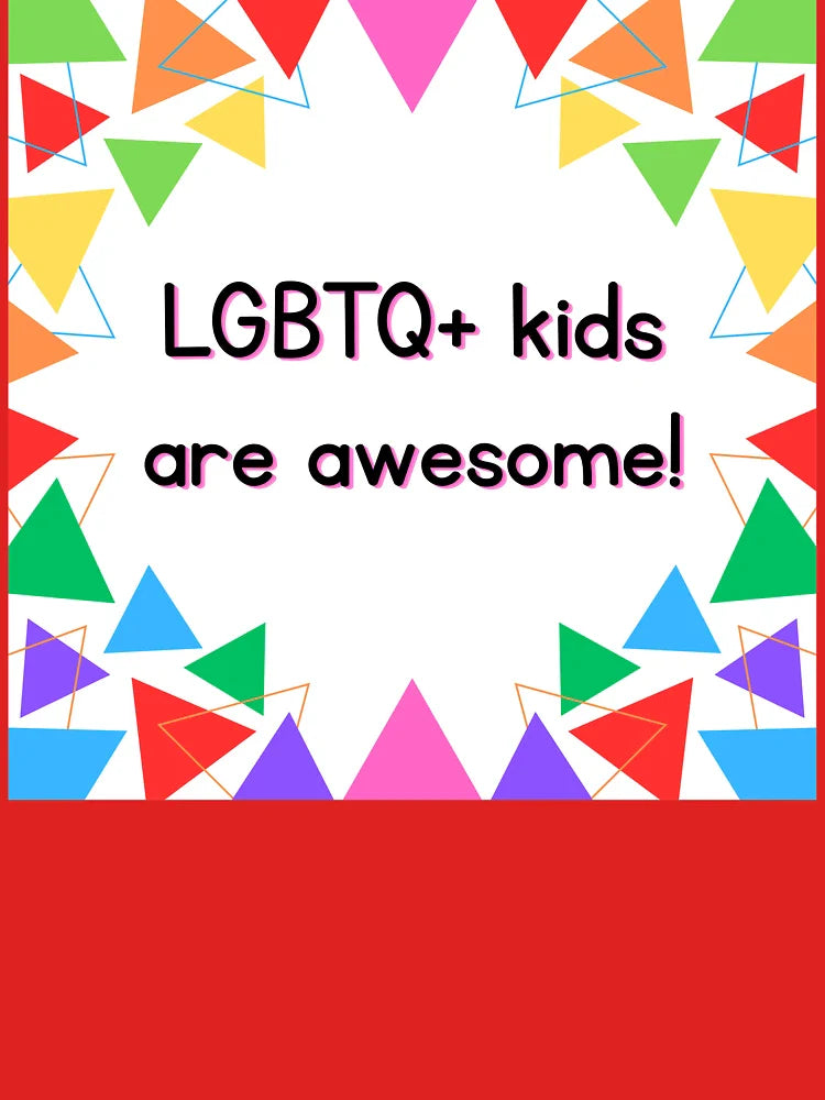 LGBTQ Kids are Awesome pride multi-color triangle design Classic T-Shirt