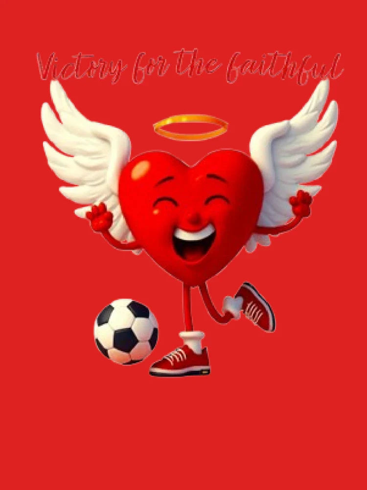Heart with Angel Wings Victory for the Faithful Christian Text Clipart Classic T-Shirt