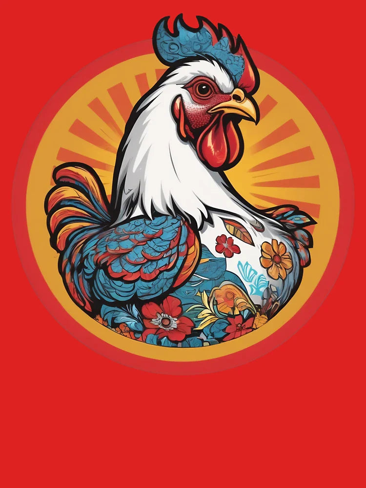 Floral Chicken Art Classic T-Shirt